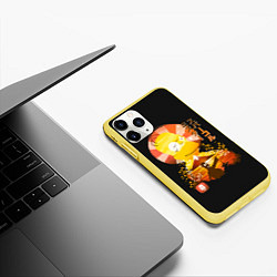 Чехол iPhone 11 Pro матовый Гомер в азии, цвет: 3D-желтый — фото 2