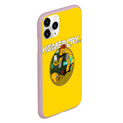 Чехол iPhone 11 Pro матовый Homer Cry, цвет: 3D-розовый — фото 2