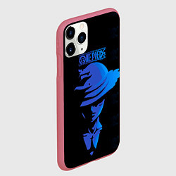 Чехол iPhone 11 Pro матовый Манки Д Луффи One Piece, цвет: 3D-малиновый — фото 2