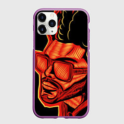 Чехол iPhone 11 Pro матовый Большой Уикенд, цвет: 3D-фиолетовый