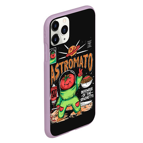 Чехол iPhone 11 Pro матовый Astromato / 3D-Сиреневый – фото 2