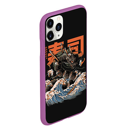 Чехол iPhone 11 Pro матовый Sushi Dragon / 3D-Фиолетовый – фото 2