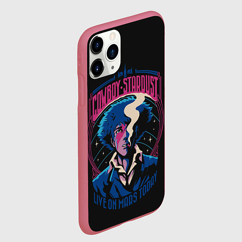 Чехол iPhone 11 Pro матовый Ковбой Бибоп Ретро / 3D-Малиновый – фото 2