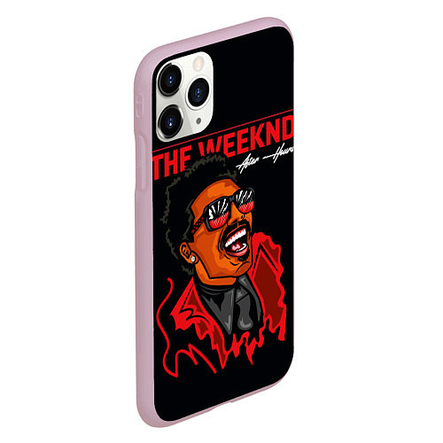 Чехол iPhone 11 Pro матовый The Weeknd - After Hours / 3D-Розовый – фото 2