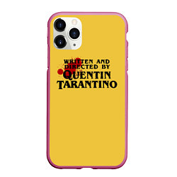 Чехол iPhone 11 Pro матовый Quentin Tarantino, цвет: 3D-малиновый