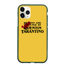 Чехол iPhone 11 Pro матовый Quentin Tarantino, цвет: 3D-темно-зеленый