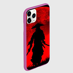 Чехол iPhone 11 Pro матовый САМУРАЙ кровавой луны, цвет: 3D-фиолетовый — фото 2