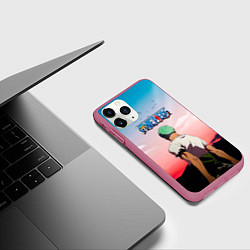 Чехол iPhone 11 Pro матовый Ророноа Зоро эпичный One Piece, цвет: 3D-малиновый — фото 2