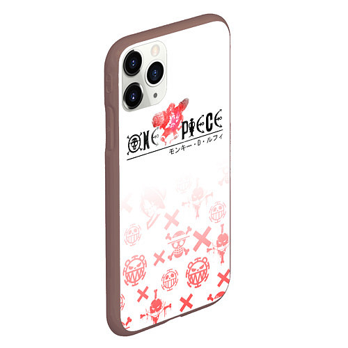 Чехол iPhone 11 Pro матовый One Piece резиновый Луффи / 3D-Коричневый – фото 2