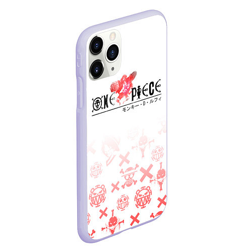 Чехол iPhone 11 Pro матовый One Piece резиновый Луффи / 3D-Светло-сиреневый – фото 2