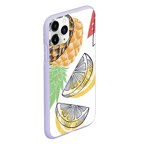 Чехол iPhone 11 Pro матовый Сочное настроение / 3D-Светло-сиреневый – фото 2