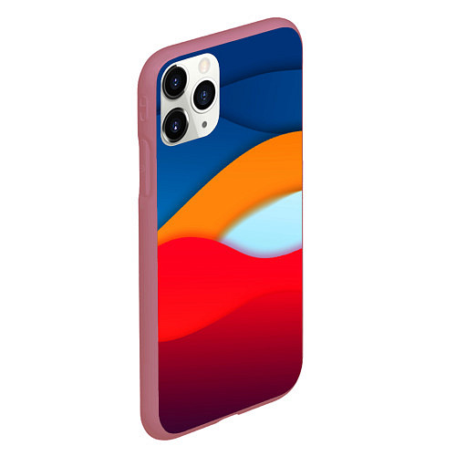 Чехол iPhone 11 Pro матовый Палитра Цвета / 3D-Малиновый – фото 2