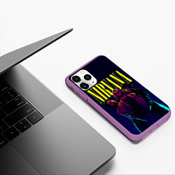 Чехол iPhone 11 Pro матовый Nirvana Neon, цвет: 3D-фиолетовый — фото 2