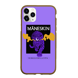 Чехол iPhone 11 Pro матовый Maneskin, цвет: 3D-коричневый