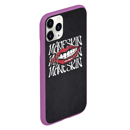Чехол iPhone 11 Pro матовый Maneskin Maneskin / 3D-Фиолетовый – фото 2