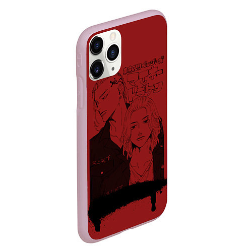 Чехол iPhone 11 Pro матовый Токийские мстители anime / 3D-Розовый – фото 2