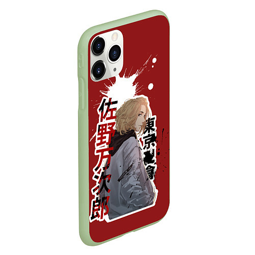 Чехол iPhone 11 Pro матовый Tokyo Revengers anime / 3D-Салатовый – фото 2