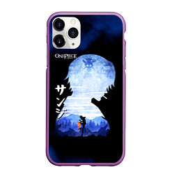 Чехол iPhone 11 Pro матовый Винсмок Санджи One Piece, цвет: 3D-фиолетовый