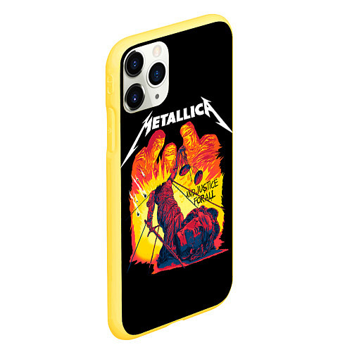 Чехол iPhone 11 Pro матовый Justice for all / 3D-Желтый – фото 2