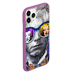 Чехол iPhone 11 Pro матовый Andy Warhol Энди Уорхол, цвет: 3D-фиолетовый — фото 2