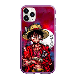 Чехол iPhone 11 Pro матовый Луффи One Piece Большой куш