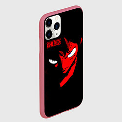 Чехол iPhone 11 Pro матовый Взгляд Луффи One Piece, цвет: 3D-малиновый — фото 2