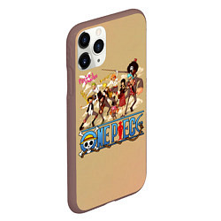 Чехол iPhone 11 Pro матовый Пираты Соломенной Шляпы One Piece, цвет: 3D-коричневый — фото 2