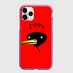Чехол iPhone 11 Pro матовый Омская Птица, цвет: 3D-фиолетовый