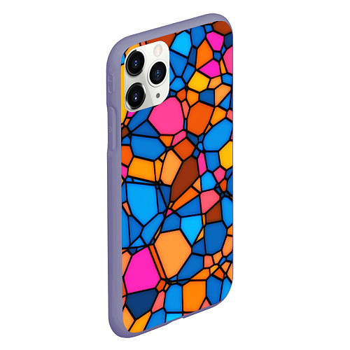 Чехол iPhone 11 Pro матовый Mosaic / 3D-Серый – фото 2