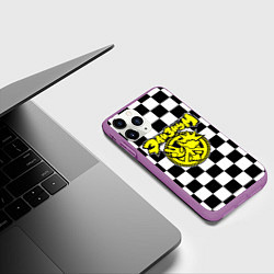 Чехол iPhone 11 Pro матовый Элизиум рок группа клетка, цвет: 3D-фиолетовый — фото 2