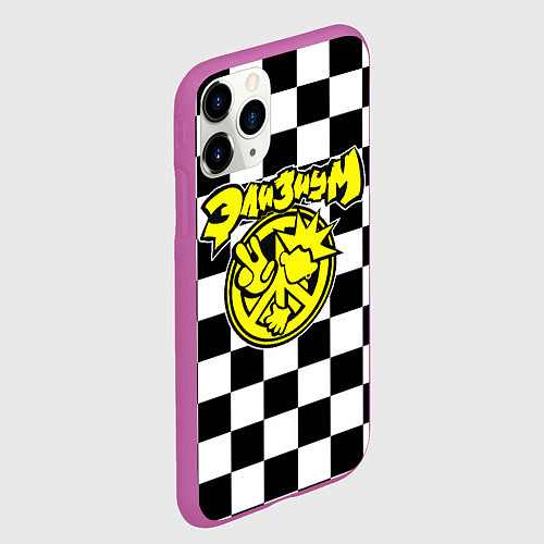 Чехол iPhone 11 Pro матовый Элизиум рок группа клетка / 3D-Фиолетовый – фото 2