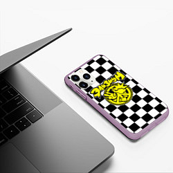 Чехол iPhone 11 Pro матовый Элизиум рок группа клетка, цвет: 3D-сиреневый — фото 2