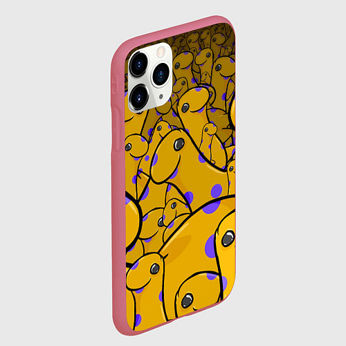 Чехол iPhone 11 Pro матовый Nessy / 3D-Малиновый – фото 2