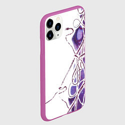 Чехол iPhone 11 Pro матовый Фиолетовые нити, цвет: 3D-фиолетовый — фото 2