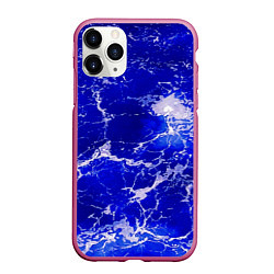 Чехол iPhone 11 Pro матовый Морские волны!, цвет: 3D-малиновый