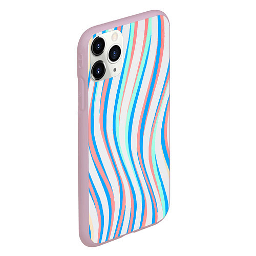 Чехол iPhone 11 Pro матовый Морская Лагуна! / 3D-Розовый – фото 2