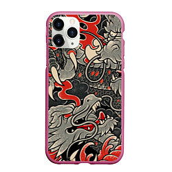 Чехол iPhone 11 Pro матовый Китайский Дракон, China Dragon