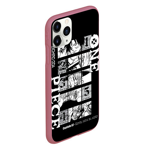 Чехол iPhone 11 Pro матовый ONE PIECE Главные герои / 3D-Малиновый – фото 2