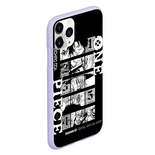 Чехол iPhone 11 Pro матовый ONE PIECE Главные герои / 3D-Светло-сиреневый – фото 2