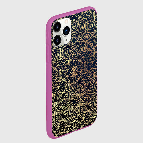Чехол iPhone 11 Pro матовый ПерсидСкие Узоры / 3D-Фиолетовый – фото 2