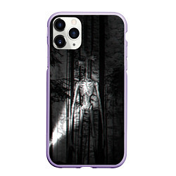 Чехол iPhone 11 Pro матовый СИРЕНОГОЛОВЫЙ GLITCH, цвет: 3D-светло-сиреневый