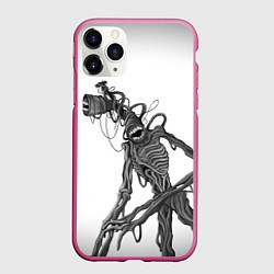 Чехол iPhone 11 Pro матовый SIREN HEAD РИСУНОК, цвет: 3D-малиновый