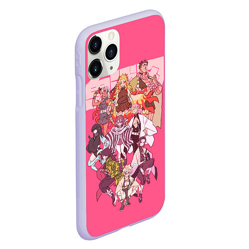 Чехол iPhone 11 Pro матовый Slayers on pink / 3D-Светло-сиреневый – фото 2