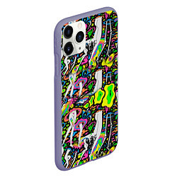 Чехол iPhone 11 Pro матовый Психоделика Абстракция, цвет: 3D-серый — фото 2