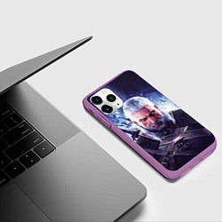 Чехол iPhone 11 Pro матовый THE WITCHER GERALT OF RIVIA, цвет: 3D-фиолетовый — фото 2