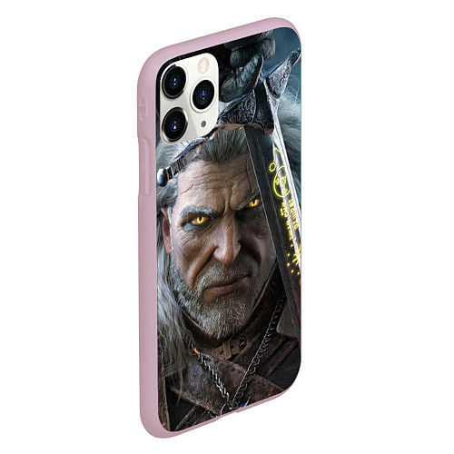 Чехол iPhone 11 Pro матовый THE WITCHER ГЕРАЛЬТ / 3D-Розовый – фото 2