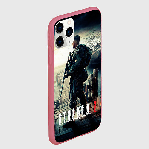 Чехол iPhone 11 Pro матовый СТАЛКЕР 2 МАЙОР ДЕКТЕРЁВ / 3D-Малиновый – фото 2