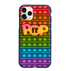 Чехол iPhone 11 Pro матовый POP it ПУПЫРКА, цвет: 3D-тёмно-синий