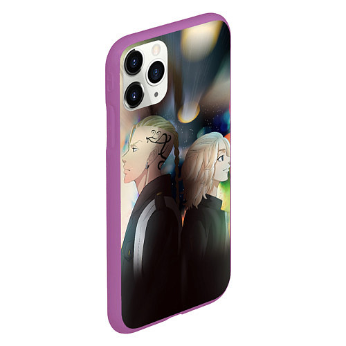 Чехол iPhone 11 Pro матовый Tokyo Revengers Токийские Мстители Z / 3D-Фиолетовый – фото 2