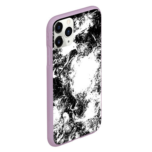 Чехол iPhone 11 Pro матовый Абстракция / 3D-Сиреневый – фото 2